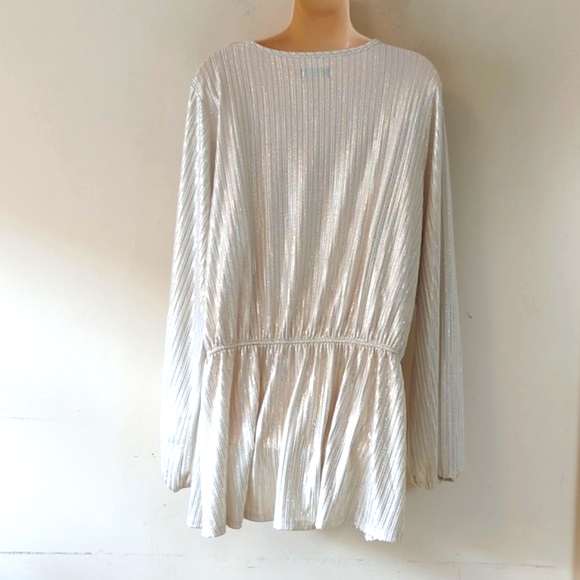 Lane Bryant Metallic Festive Blouse 22/24 - Picture 5 of 16